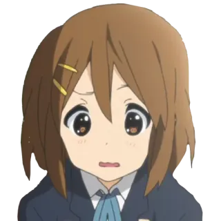 😨 Yui Hirasawa K-On! Anime, K-On!, Yui Hirasawa, Dessin animé whatsapp sticker