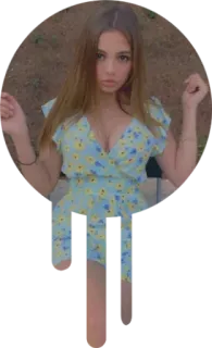 🥺 fille, robe, blonde, floral, jeune, portrait whatsapp sticker