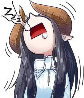 😴 ZZZ 睡眠, 眠い, 角, アニメ, 漫画, 睡眠中 telegram sticker