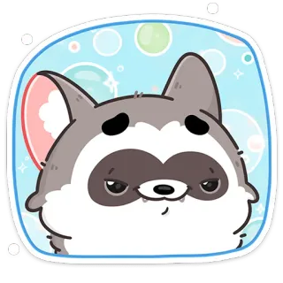 🙂 zwierzę, kreskówka, słodki, postać, naklejka whatsapp sticker