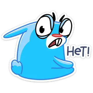 🙅‍♂️ Нет! Cartoon, Konijn, Nee, Russisch, Afwijzing, Geërgerd telegram sticker