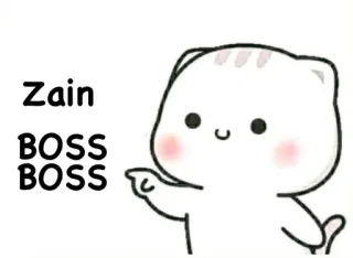 🙄 Zain
BOSS
BOSS gato, chefe, desenho animado, fofo, animal, nome telegram sticker