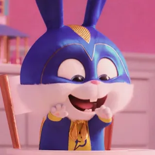 🐰 Snowball The Secret Life of Pets coelho, coelhinho, desenho animado, animal, fofo, filme, Pets - A Vida Secreta dos Bichos whatsapp sticker