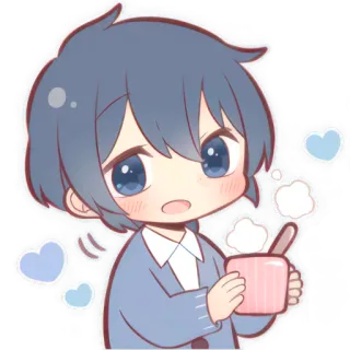 🫖 いま 애니메이션, 치비, 카와이, 차, 하트 telegram sticker