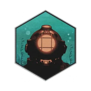 🌊 diving, diver, deep sea, ocean, helmet, underwater telegram sticker
