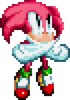 🎇 Knuckles video game, sonic, knuckles, pixel art telegram sticker