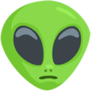 👽 Инопланетянин, Пришелец, Зеленый, Эмодзи, НЛО, Космос telegram sticker