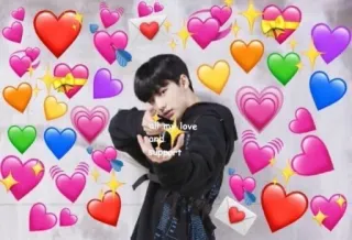 🐹 all my love and support amour, coeurs, soutien, affection, positivité, k-pop telegram sticker