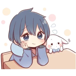🌟 Anime, Chłopak, Słodkie, Kreskówka, Postać, Ilustracja telegram sticker