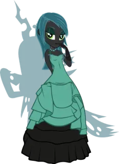 👿 Queen Chrysalis My Little Pony Cartoon, Königin, Chrysalis, My Little Pony, Kleid, Bösewicht whatsapp sticker