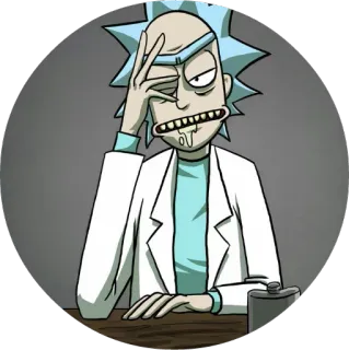 🍾 Rick Sanchez Rick and Morty rick and morty, kartun, sains, ilmuwan, alkoholik, lucu telegram sticker