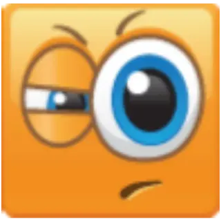 👁 絵文字, 顔, 表情, 漫画, ウインク telegram sticker