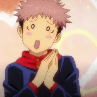 😘 Yuji Itadori Jujutsu Kaisen Аниме, Манга, Юдзи Итадори, Jujutsu Kaisen, Мультфильм, Милый, Наклейка telegram sticker