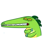 🥶 desenho animado, crocodilo, réptil, animal, adesivo, animado telegram sticker