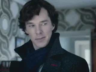 💎 Sherlock Holmes Sherlock sherlock, benedict cumberbatch, tv show, detective, bbc, scarf telegram sticker