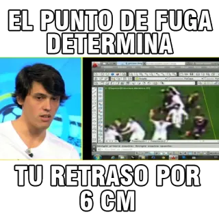 😝 EL PUNTO DE FUGA DETERMINA TU RETRASO POR 6 CM humor, football, soccer, funny telegram sticker