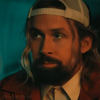😕 Ryan Gosling @freebeststicker Ryan Gosling, diễn viên, chân dung, người nổi tiếng, râu telegram sticker