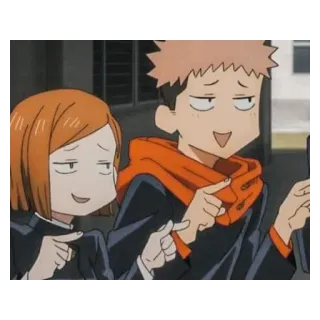 😏 Yuji Itadori Jujutsu Kaisen Anime, Jujutsu Kaisen, Yuji Itadori, Nobara Kugisaki, Personaje, Sticker telegram sticker
