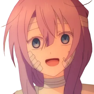 😀 Anime, Perban, Karakter, Gadis telegram sticker