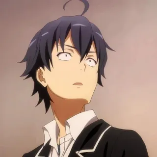 🫓 Hachiman Hikigaya My Teen Romantic Comedy SNAFU อนิเมะ, ตัวละคร, การ์ตูน, ฮิกิกายะ, ฮาจิมัง, Snafu, ตลก, วัยรุ่น whatsapp sticker