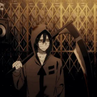 🩸 Isaac Foster Angels of Death anime, scythe, horror, Isaac Foster, Angels of Death telegram sticker