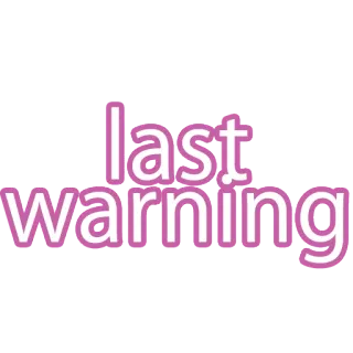 😠 last warning Peringatan, Terakhir, Awas, Tanda telegram sticker