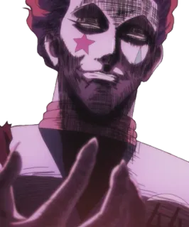 😈 Hisoka Hunter x Hunter anime, manga, villain, clown, magic telegram sticker