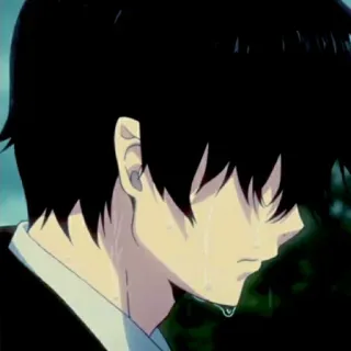 🙁 anime, sad, crying, character telegram sticker