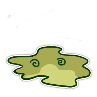 🤒 sludge, cartoon, slime, green telegram sticker
