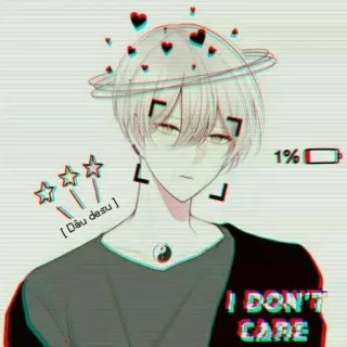 🌟 Dâu desu
I DON'T CARE アニメ, カートゥーン, 悲しい, 青春, イラスト, 漫画 whatsapp sticker
