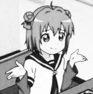 🎱 Chica anime, Encogiéndose hombros, Confundido/a, Pregunta, Expresión, Dibujo animado telegram sticker
