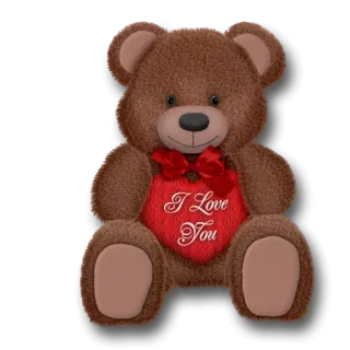 😮 I Love You nounours, amour, coeur, saint valentin, cadeau, mignon, romantique, peluche telegram sticker