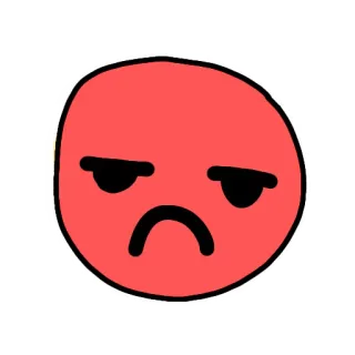 😡 生气, 表情符号, 红色, 脸, 卡通 telegram sticker