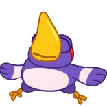 😡 angry, bird, cartoon, purple, red telegram sticker