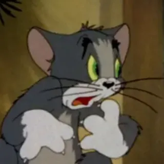 😳 Tom Cat Tom and Jerry cat, cartoon, character, tom, tom and jerry, offensive gesture telegram sticker