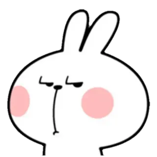 🤔 królik, zajączek, słodki, zwierzę, kreskówka telegram sticker