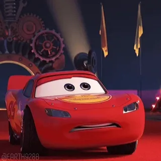😨 Lightning McQueen Cars Voitures, Flash McQueen, Disney, Pixar, Animation, Film telegram sticker