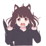 ๐น Anime, Gadis kucing, Lucu, Kawaii, Kartun telegram sticker