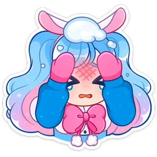 🫣 Kreskówka, Słodkie, Anime, Postać, Kawaii, Królik telegram sticker
