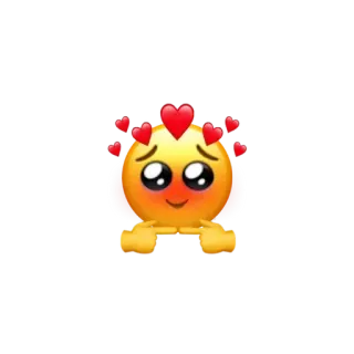 🥰 emoji, hearts, love, cute, kawaii telegram sticker