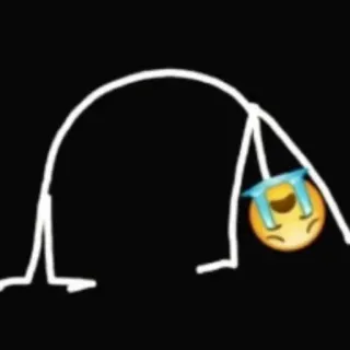 😭 omino stilizzato, emoji, piangere, yoga, esercizio telegram sticker