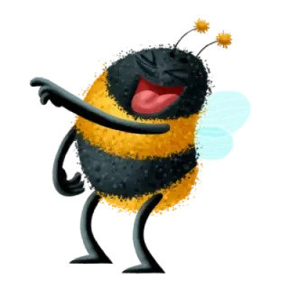 😙 пчела, насекомое, танцы, мультфильм, милый, животное, желтый, черный telegram sticker