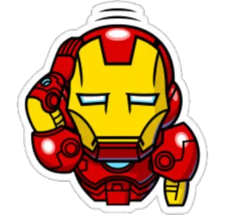 😳 Iron Man Homem de Ferro, Marvel, Super-herói, Desenho animado, Quadrinhos telegram sticker