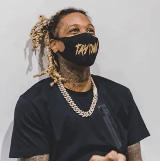 🔊 TAY TOWN music, mask, chain, tattoos telegram sticker