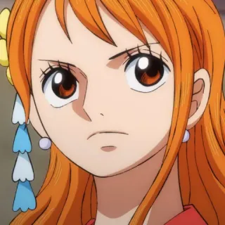 🙁 Nami One Piece 动漫, 漫画, 海盗, 导航员 telegram sticker
