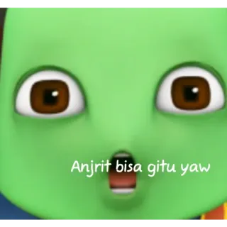 🙂 Anjrit bisa gitu yaw cartoon, funny, expression, shocked telegram sticker