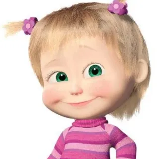 🌃 Masha Masha and the Bear cartoon, girl, Masha and the Bear, character, cute whatsapp sticker