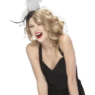 😆 Taylor Swift chanteur, célébrité, pop star, femme, musicien, souriant telegram sticker