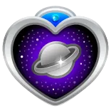 🖤 space, planet, heart, astronomy, stars, galaxy telegram sticker