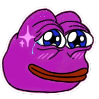🤩 Pepe the Frog Pepe, frog, meme, internet, cute, sparkly whatsapp sticker